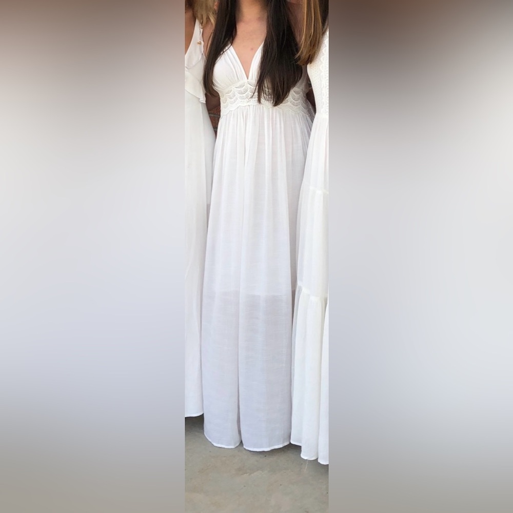 Backless White Maxi Dress - Wishlist Apparel